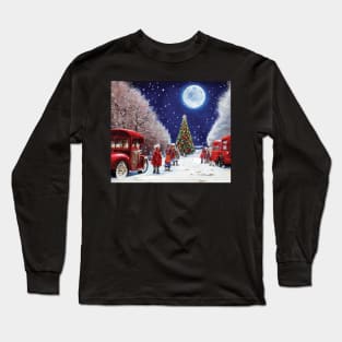 Christmas in old town London - Scene 3 Long Sleeve T-Shirt